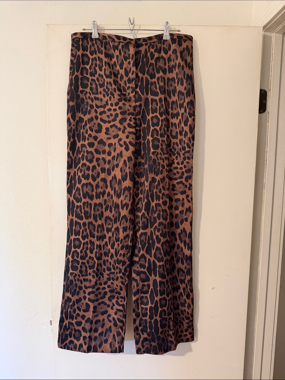 H&M Leopard-Print Wide-Leg Pants - Brown & Black